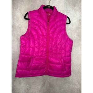 Be Inspired Packable Down Puffer Vest Sleeveless Womens Size PXL Full Zip